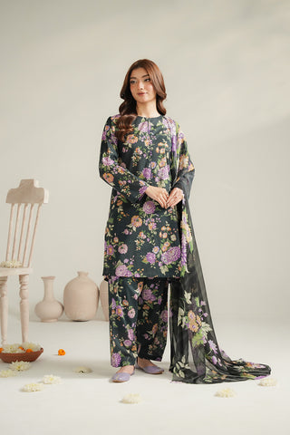 3 Piece Lawn Printed Unstitched Suit (UC0091)