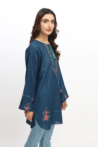 1 Piece Cotton Karandi Embroidered Shirt (BA0035)