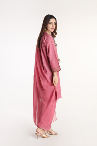 3 Piece Slub Khaddar Embroidered Suit (BA0060)
