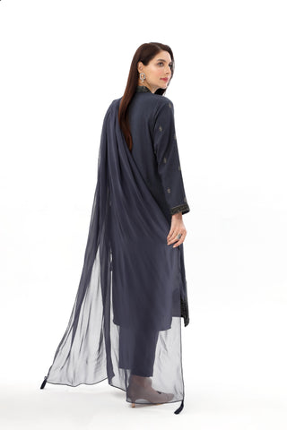 3 Piece Cotton Karandi Embroidered Suit (BA0123)