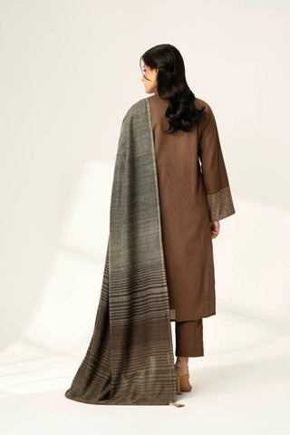 3 Piece Slub Khaddar Embroidered Suit (BA0161)