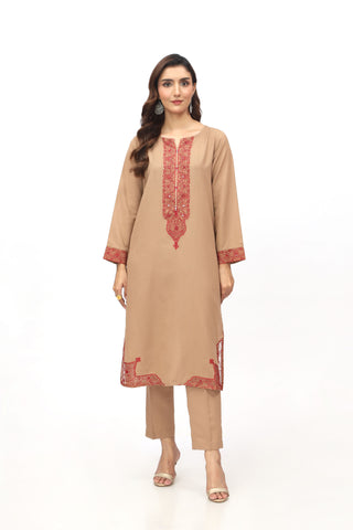 2 Piece Lawn Karandi Embroidered Suit  (BB9930)