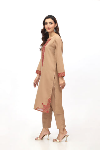 2 Piece Lawn Karandi Embroidered Suit  (BB9930)