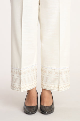 1 Piece Slub Khaddar Embroidered Culottes (BB9961)