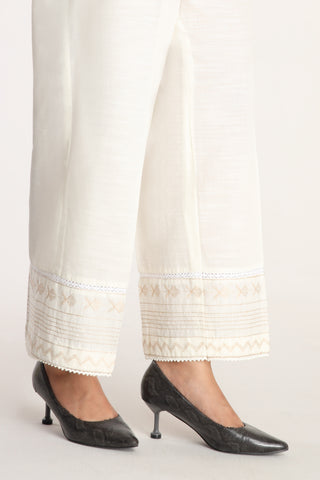 1 Piece Slub Khaddar Embroidered Culottes (BB9961)
