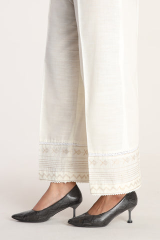 1 Piece Slub Khaddar Embroidered Culottes (BB9961)