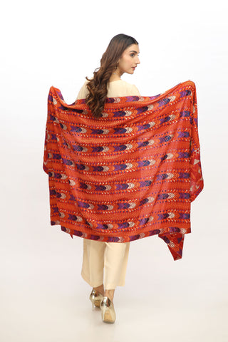 1 Piece Lawn Karandi Embroidered Shawl (BB9986)