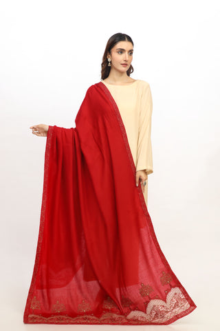 1 Piece Pashmina Embroidered Shawl (BB9990)