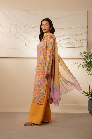 3 Piece Unstitched Printed Lawn Suit (UC0062)