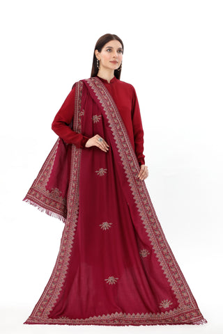 1 Piece Wool Embroidered Shawl (BW0003)