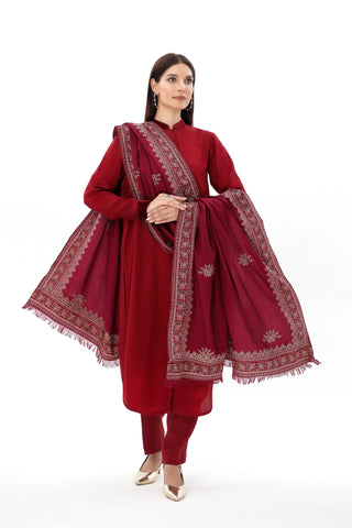 1 Piece Wool Embroidered Shawl (BW0003)