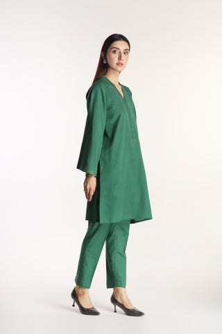 2 Piece Slub Khaddar Embroidered Suit (BZ0092)