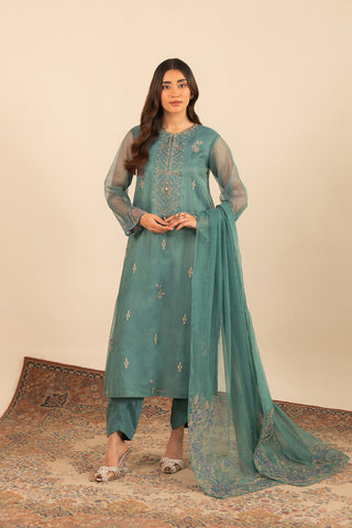 3 Piece Net Embroidered (FL0020)