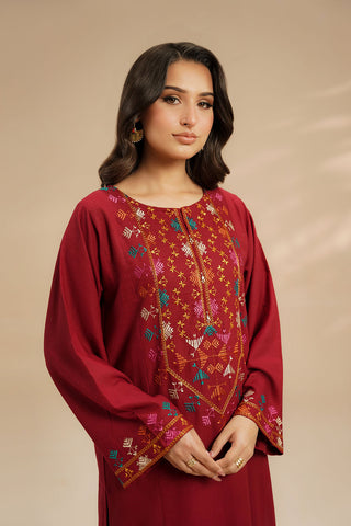2 Piece Lawn Karandi Embroidered Suit (CP0609)