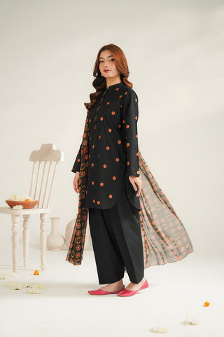 3 Piece Lawn Embroidered Unstitched Suit (UC0128)