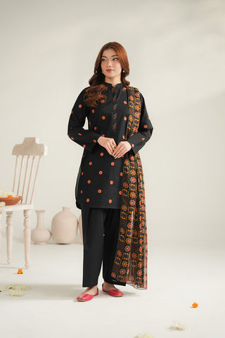 3 Piece Lawn Embroidered Unstitched Suit (UC0128)