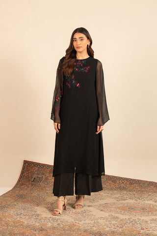 1 Piece Chiffon Embroidered Shirt (FS0013)