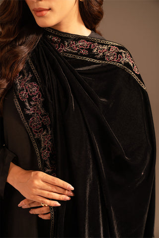 1 Piece Velvet Embroidered Shawls (FG0002)