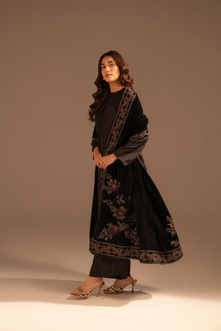 1 Piece Velvet Embroidered Shawls (FG0002)