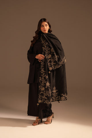 1 Piece Resham Cotton Embroidered Shawls (FH0022)