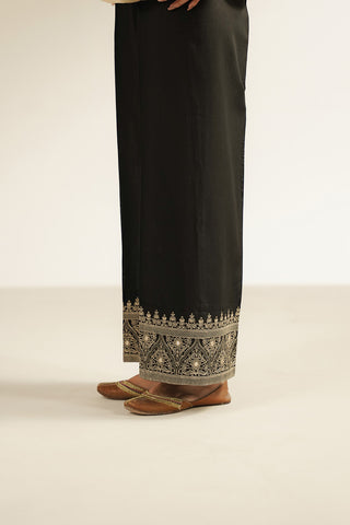 1 Piece Slub Khaddar Embroidered Culottes (CB0020)