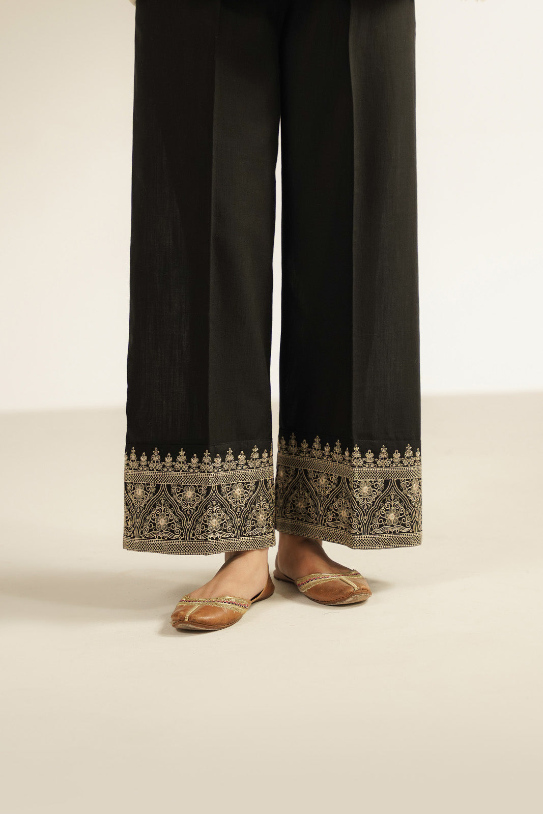 1 Piece Slub Khaddar Embroidered Culottes (CB0020)