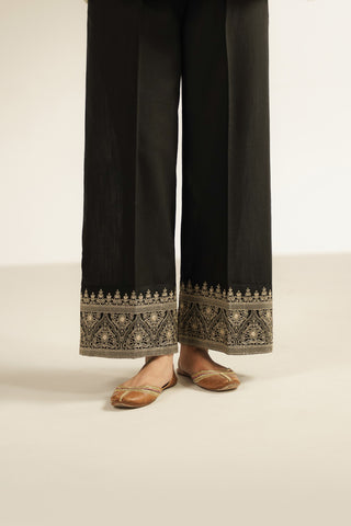 1 Piece Slub Khaddar Embroidered Culottes (CB0020)