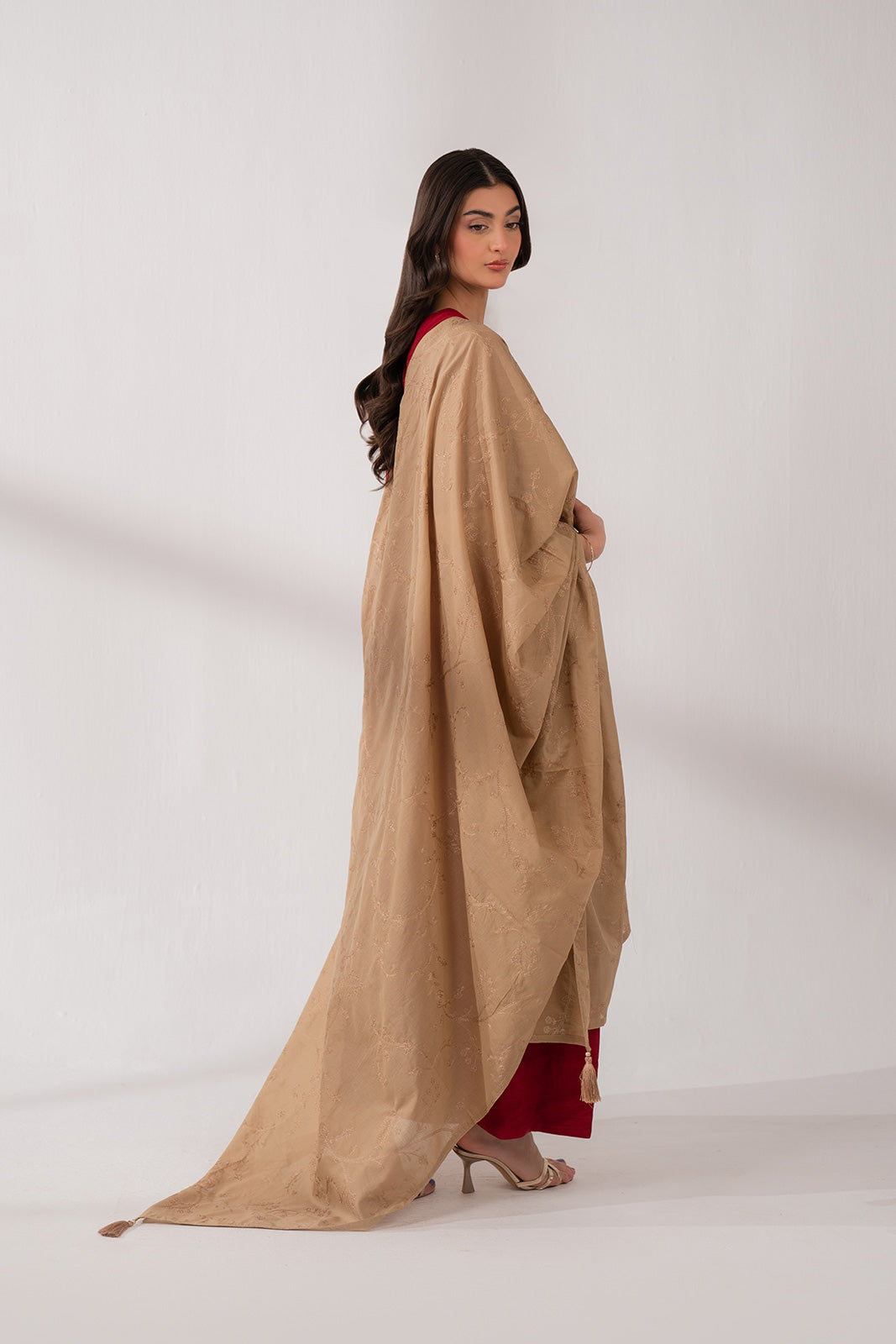 1 Piece Lawn Embroidered Dupattas/Stoles (CD0008)