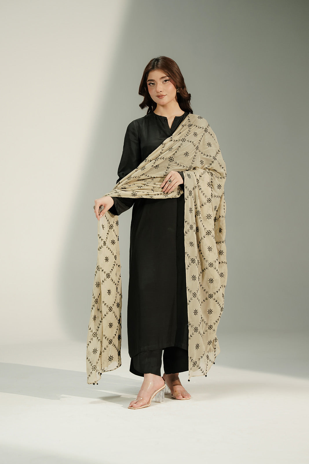 1 Piece Chiffon Embroidered Dupatta (CD0015)