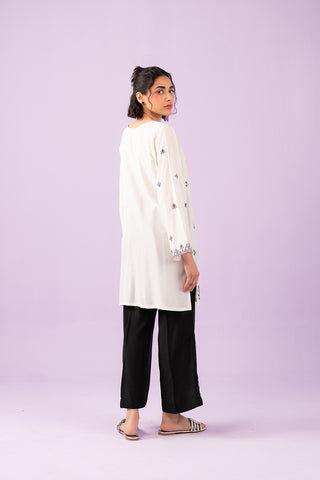 1 Piece Linen Viscose Embroidered Shirt (CF0133)