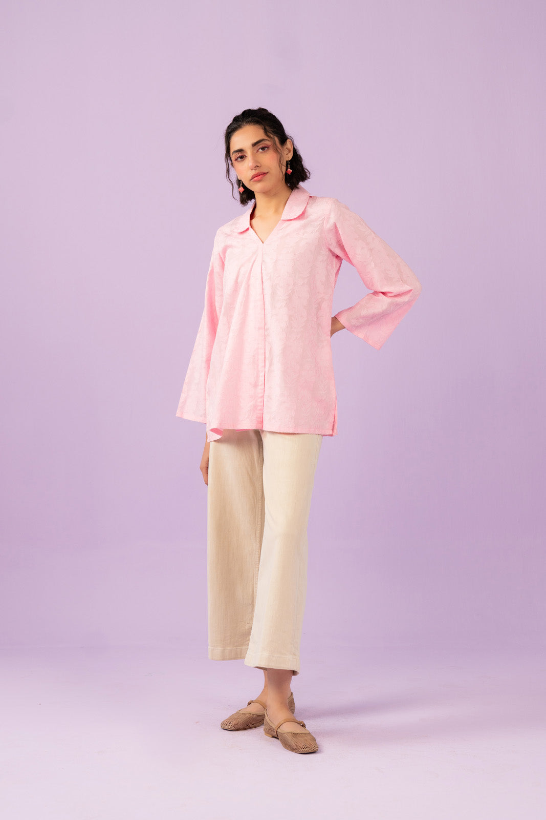 1 Piece Jacquard Solid Shirt (CF0138)