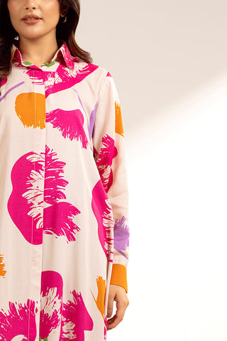 1 Piece Printed Viscose Linen Printed (CF0168)