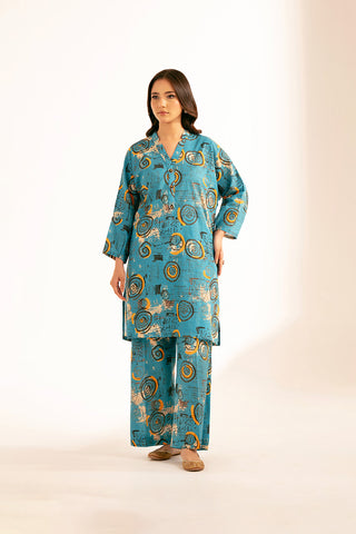 2 Piece Printed Slub Khaddar Printed (CF0169)