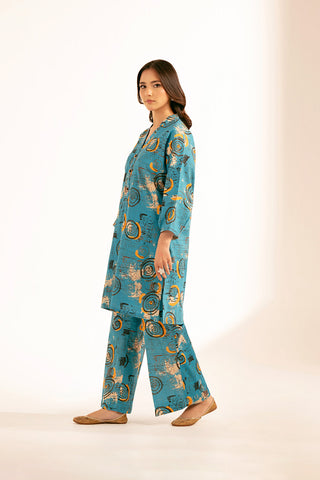 2 Piece Printed Slub Khaddar Printed (CF0169)