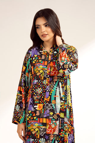 1 Piece Printed Viscose Linen Printed (CF0171)