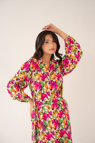 1 Piece Printed Viscose Linen Printed Shirts (CF0173)