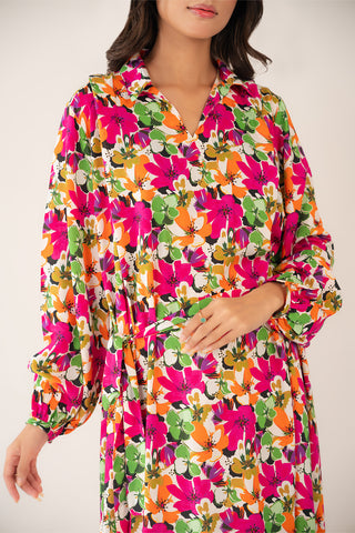 1 Piece Printed Viscose Linen Printed Shirts (CF0173)