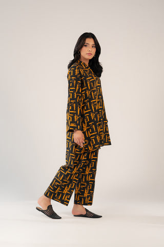 2 Piece Printed Slub Khaddar Printed Suit (CF0177)