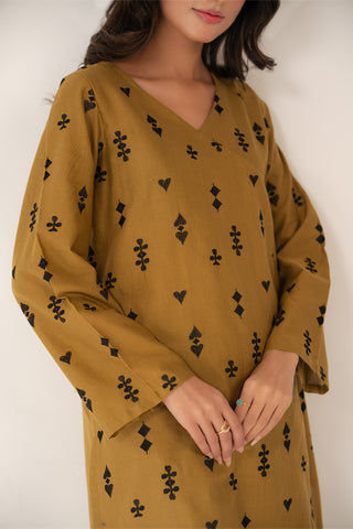 2 Piece Slub Khaddar Embroidered (CF0179)