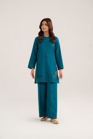 2 Piece Cotton Karandi Embroidered Suit (CF0180)