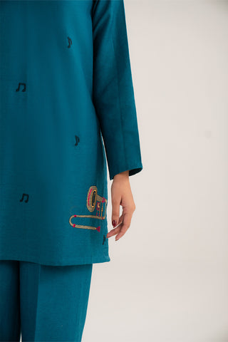 2 Piece Cotton Karandi Embroidered Suit (CF0180)