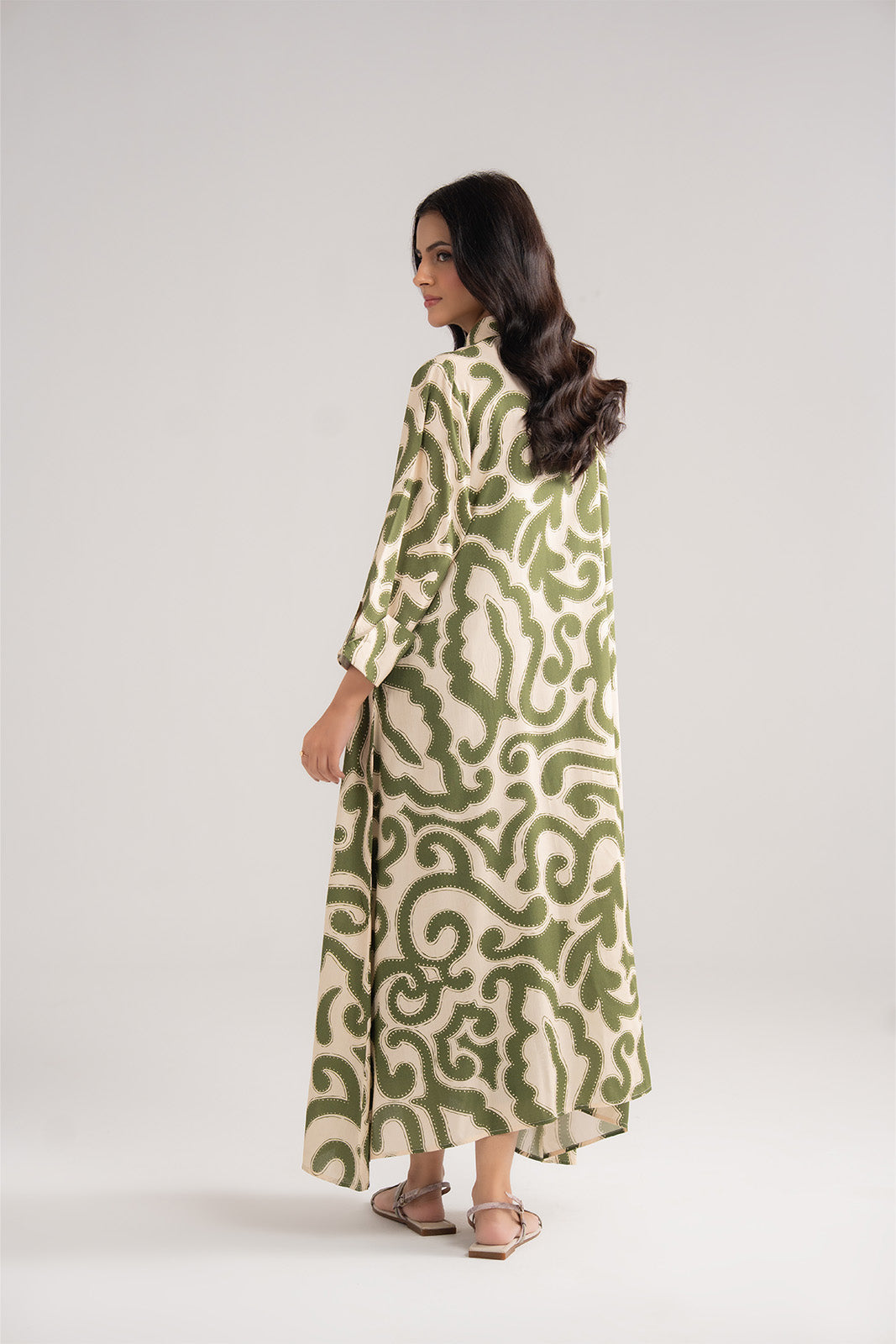 1 Piece Printed Arabic Lawn Printed Long Frock (CF0182)