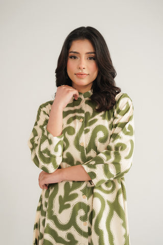 1 Piece Printed Arabic Lawn Printed Long Frock (CF0183)
