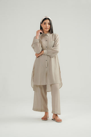 2 Piece Chiffon Solid Suit (CF0190)