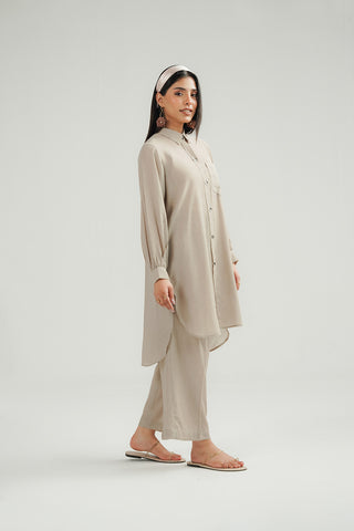 2 Piece Chiffon Solid Suit (CF0190)