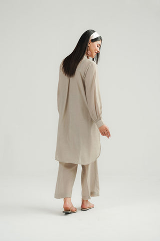 2 Piece Chiffon Solid Suit (CF0190)