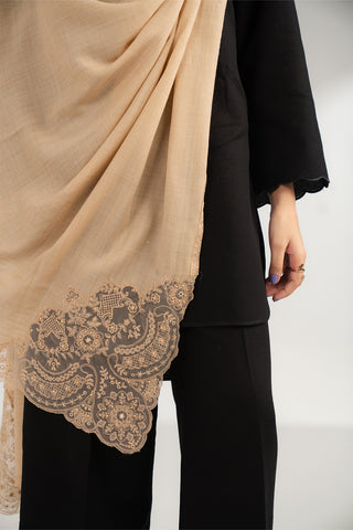 1 Piece Semi Pashmeena Embroidered Shawls (CG0001)
