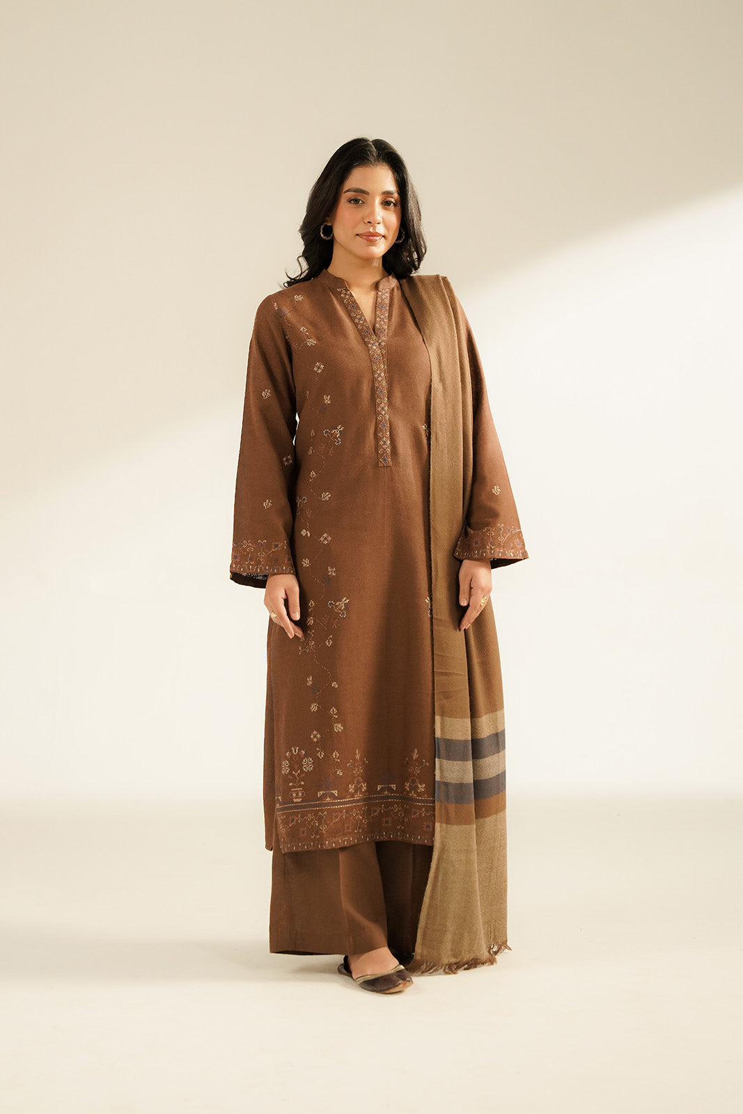 1 Piece Nepali Shawl Fabric Solid Shawls (CG0003)