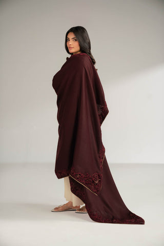 1 Piece Semi Pashmeena Embroidered Shawls (CG0009)
