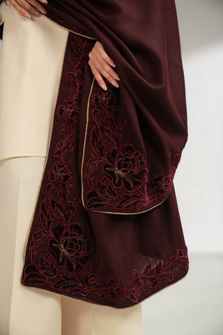 1 Piece Semi Pashmeena Embroidered Shawls (CG0009)